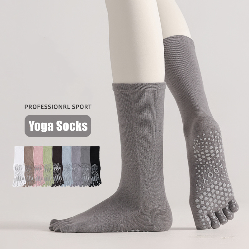 Pilates Yoga Origin - 1 paar dames yogasokken snoepkleur katoen