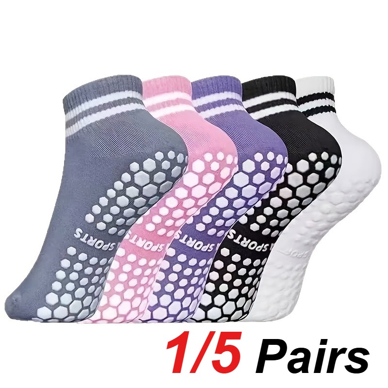 Pilates Yoga Origin - 1/5 paar siliconen antislip pilates yogasokken