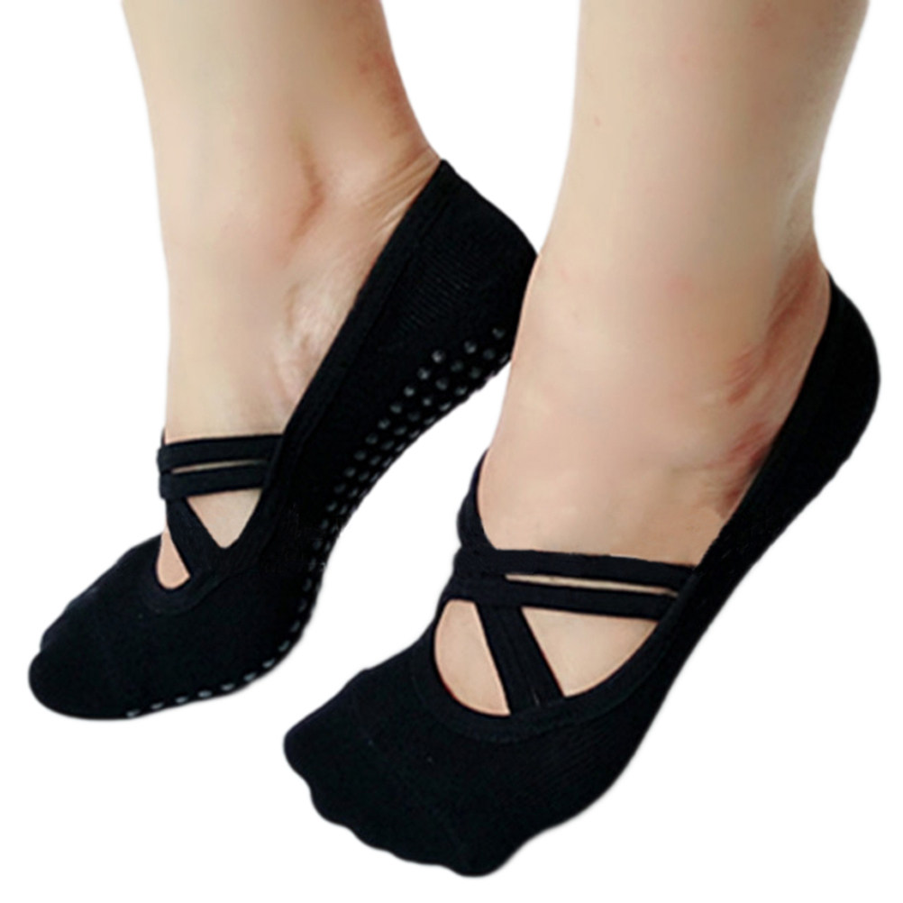 Pilates Yoga And Barre - Yoga Sokken Dames Zwart Antislip Pilates