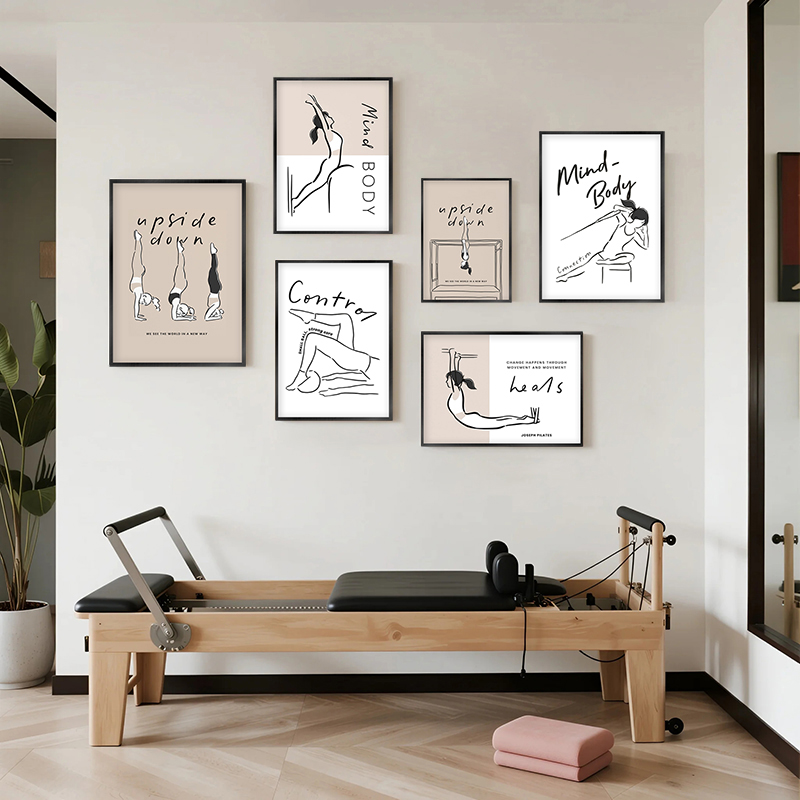 Pilates Yoga Movement - Pilates Pose Art Prints Moderne minimalistische