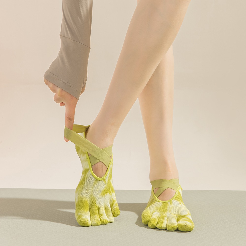 Tie-Dye damessokken met vijf v - Pilates Yoga And Barre recensie en prijs