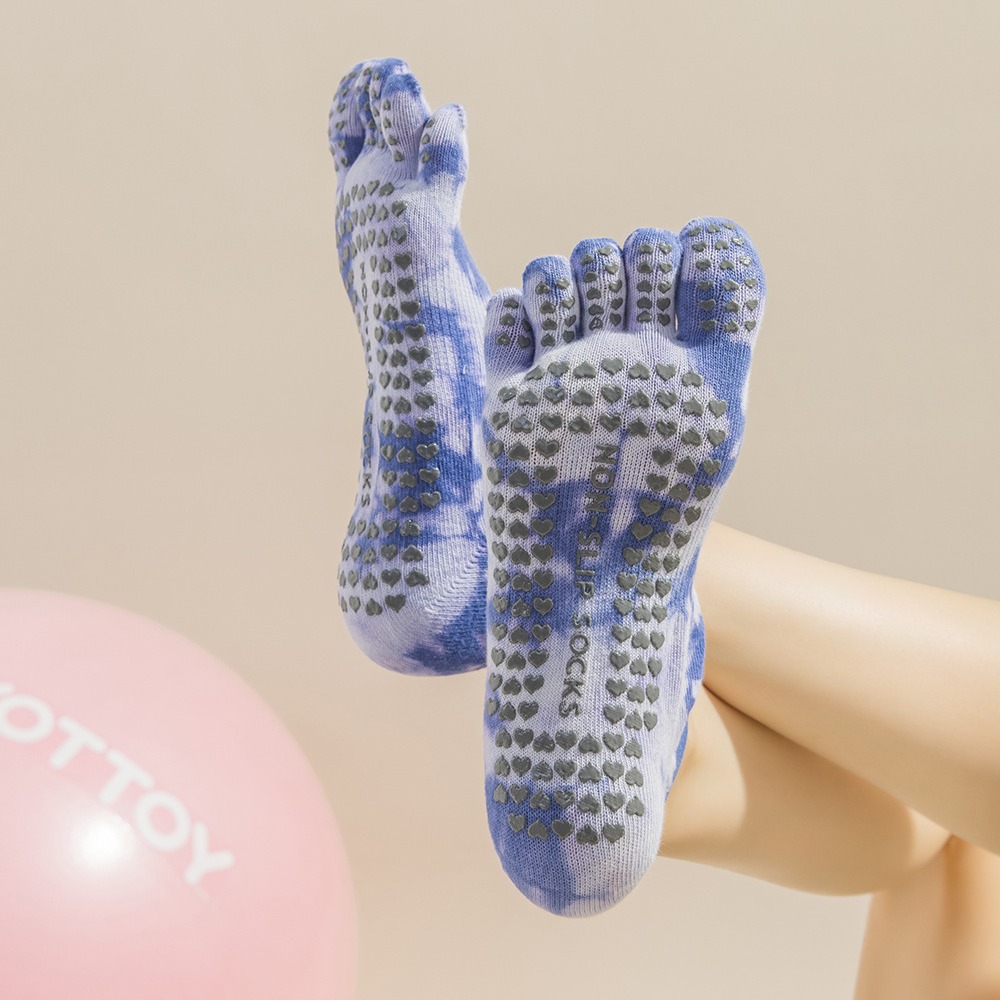 Tie-Dye damessokken met vijf v - Pilates Yoga And Barre recensie en prijs