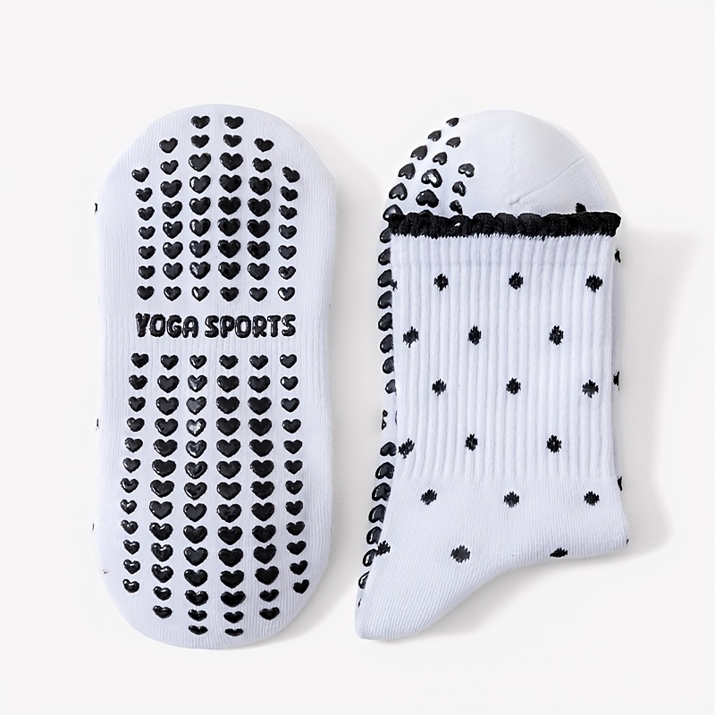 Witte damessokken met zwarte s - Pilates Yoga And Barre recensie en prijs
