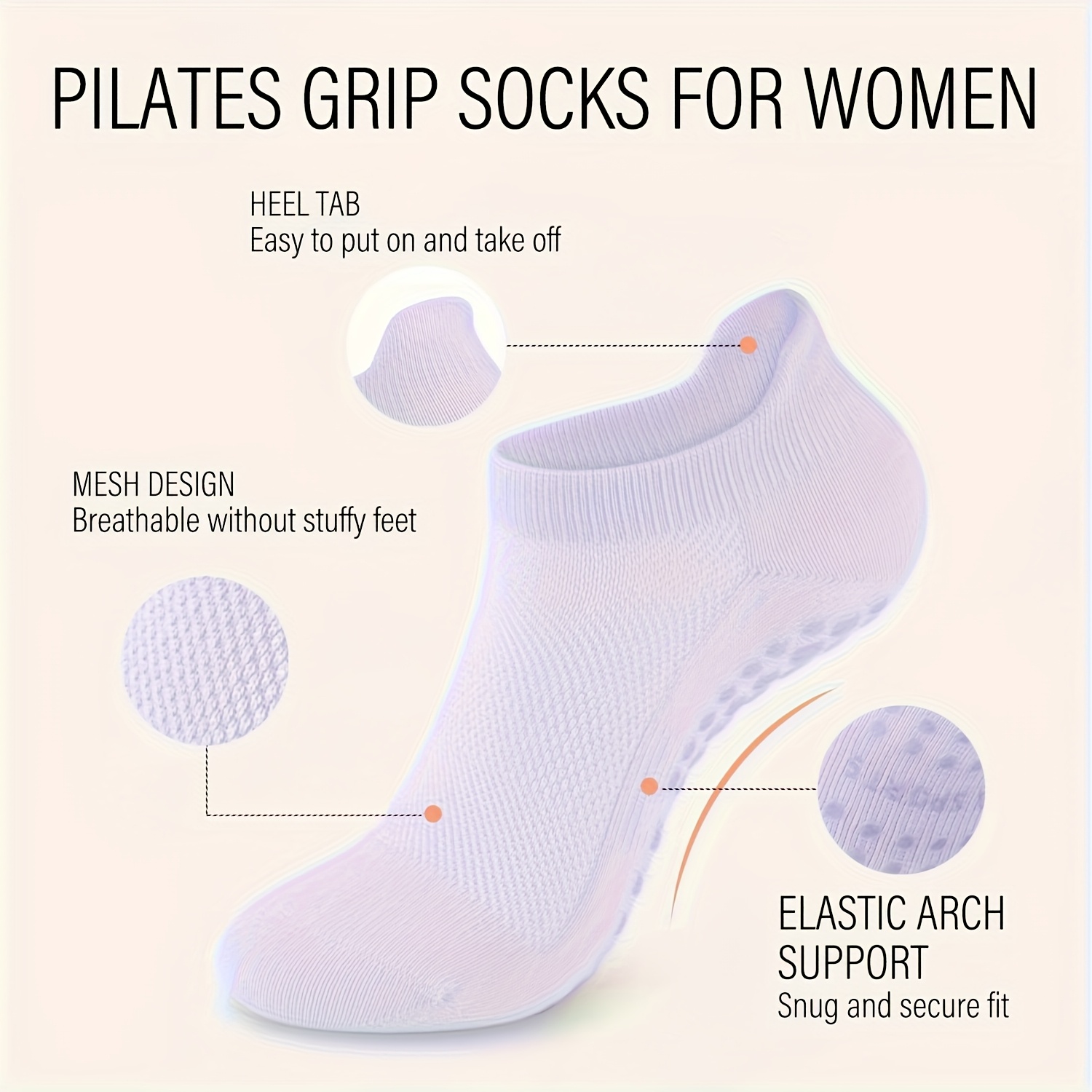 1 paar grip-pilatesokken voor  - Pilates Yoga And Barre recensie en prijs