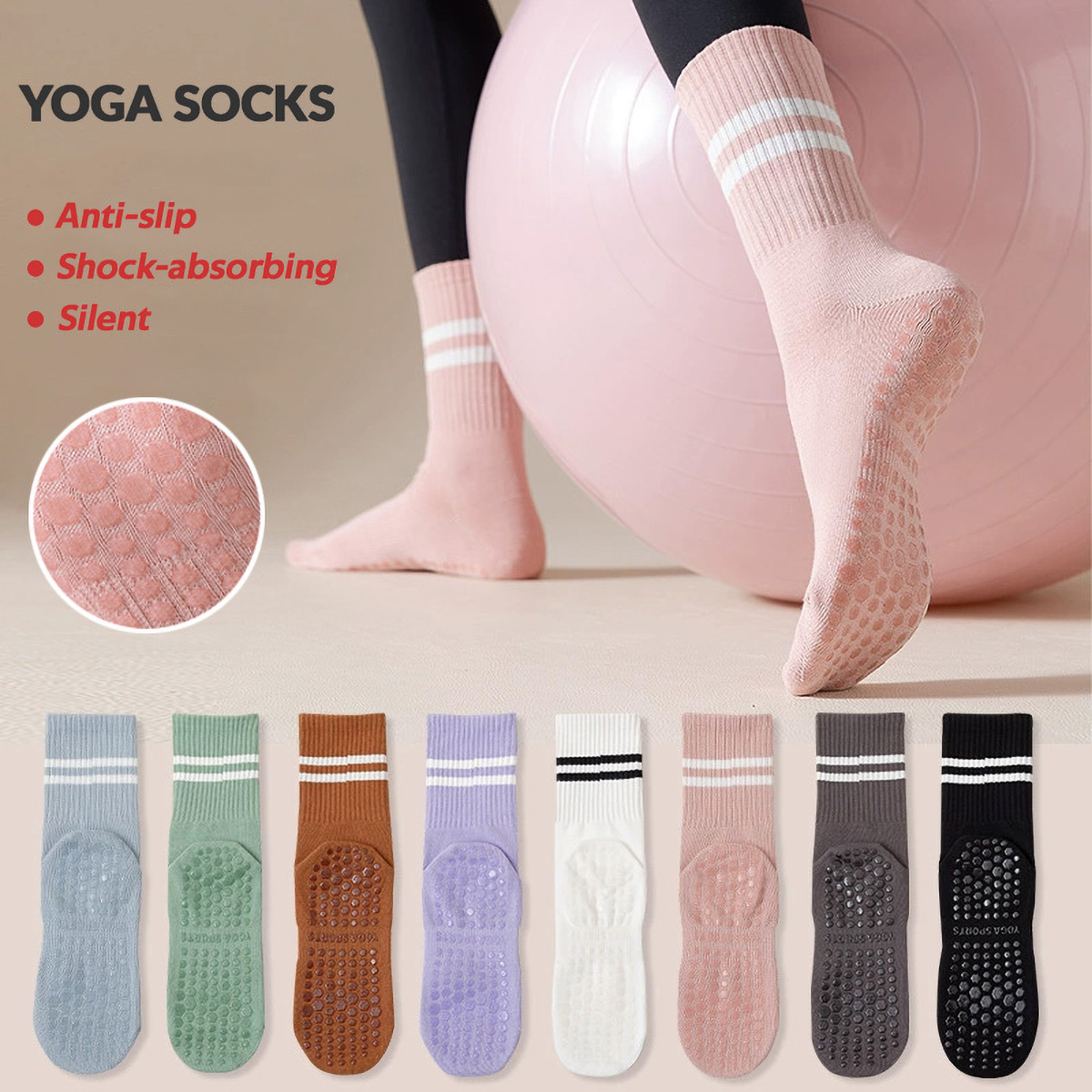 3 paar lange yogasokken met gr - Pilates Yoga And Barre recensie en prijs